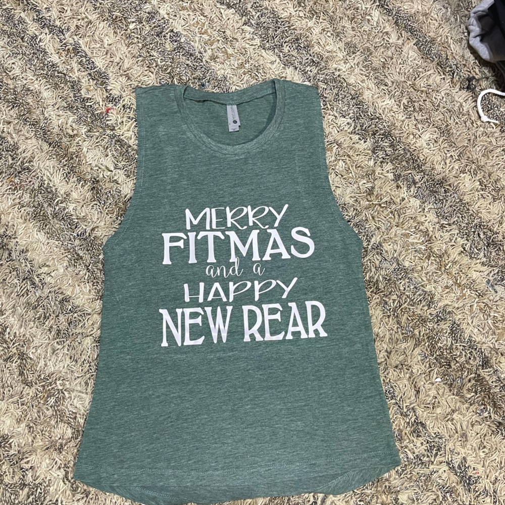 Funny Muscle Tank - Merry Fitmas